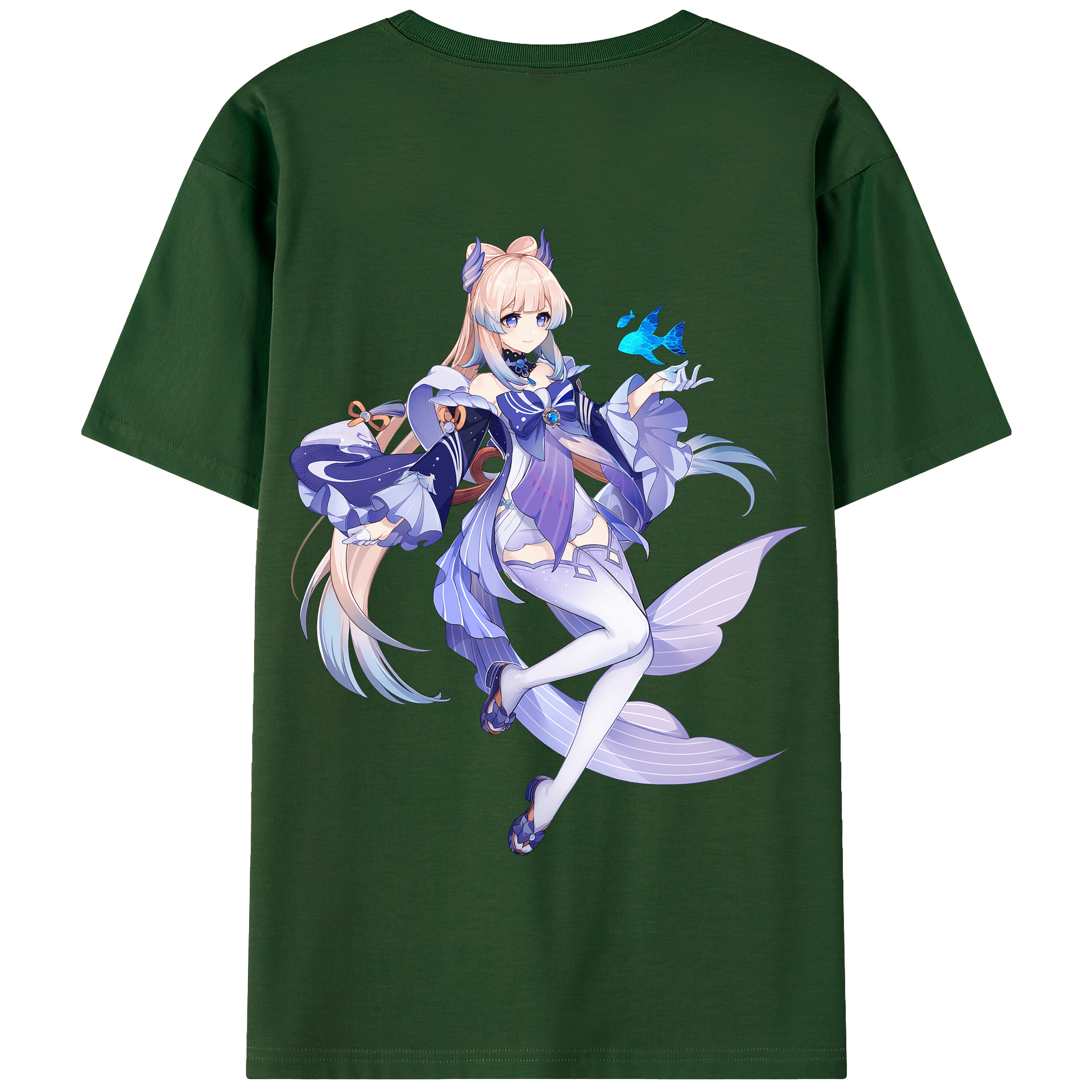 げんし神 珊瑚宮心海 サンゴノミヤ・ココミ genshin Sangonomiya Kokomi 綿100％半袖Tシャツ（背面プリント）